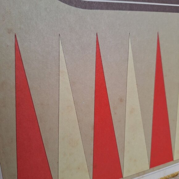 Backgammon Replacement Board Only 1970s Game Vintage Yellow Retro Craft Scrap - Picture 5 of 5